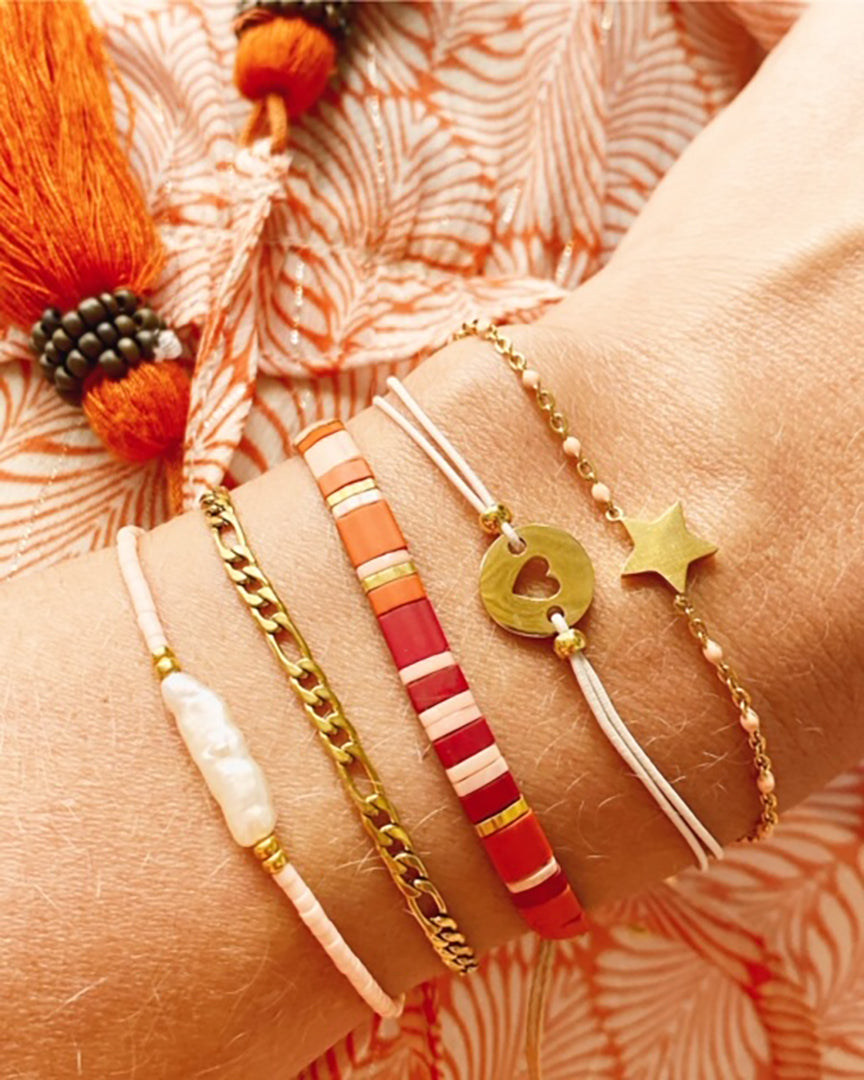 Bazou stalen schakelarmband goud- of zilverkleurig