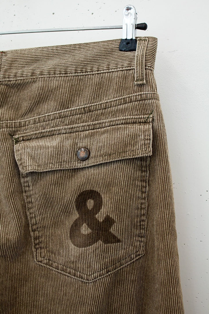 Y2K beige Dolce & Gabbana corduroy broek