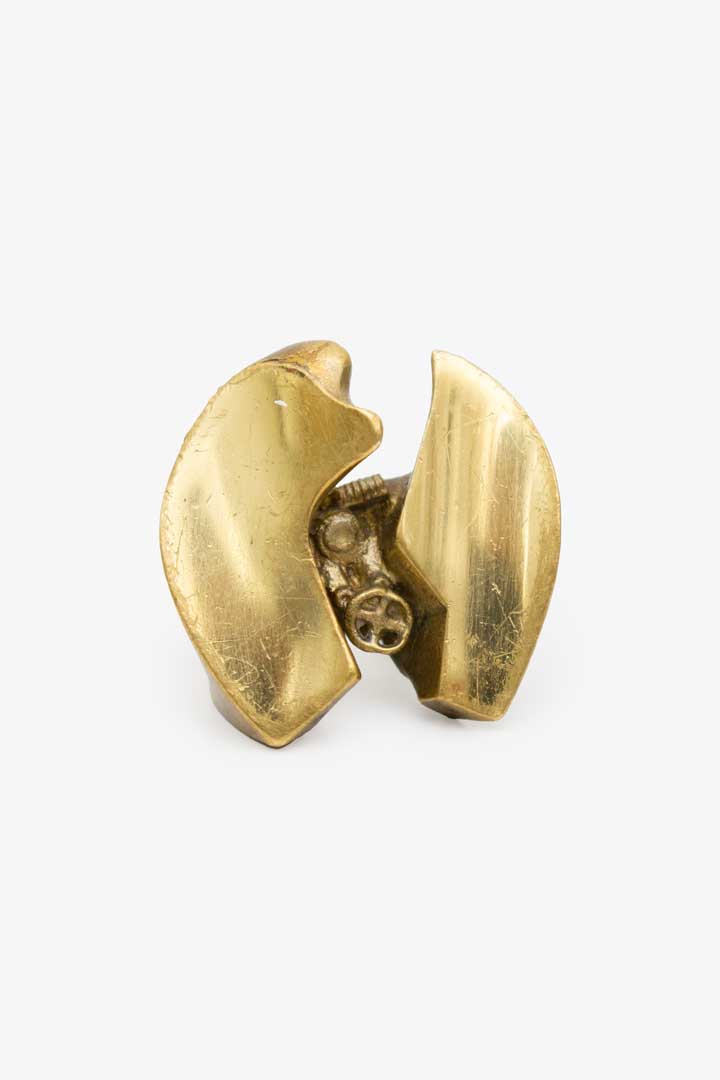 Bjorn Weckstrom Lapponia modernistische / brutalistische ring brons