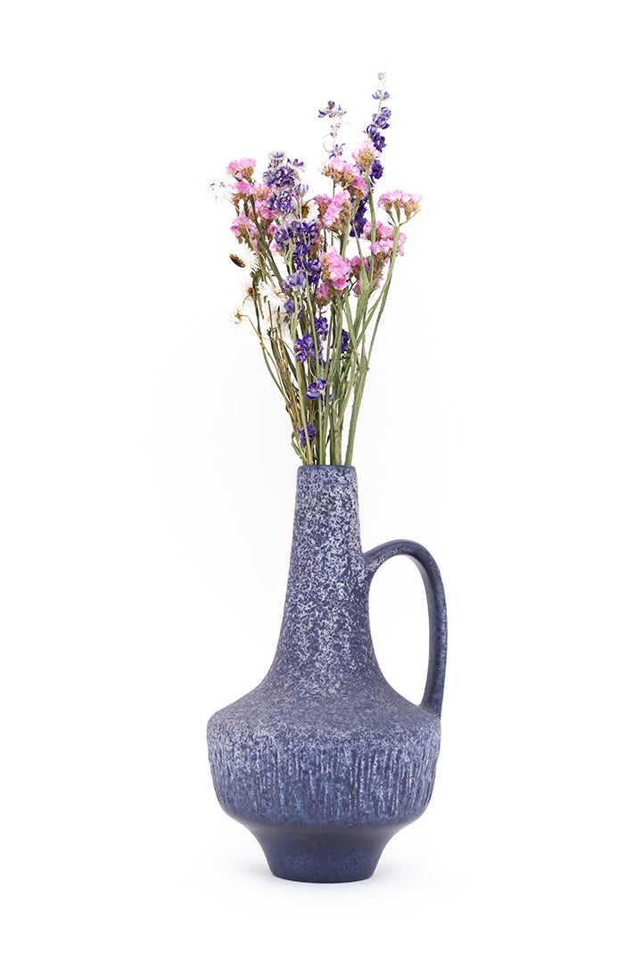 60s Fritz van Daalen West Germany Blauw gemêleerde vintage vaas