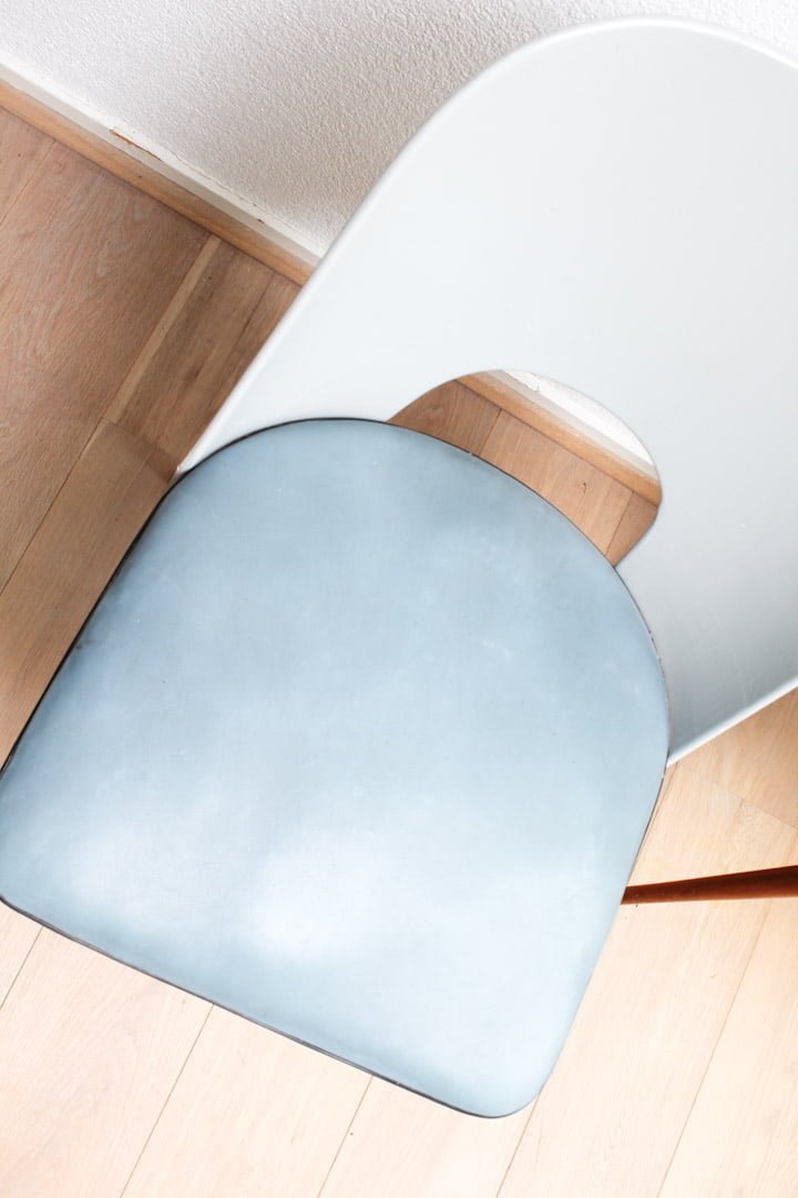 Blauw / grijze Oswald Haerdtl voor Thonet stoel