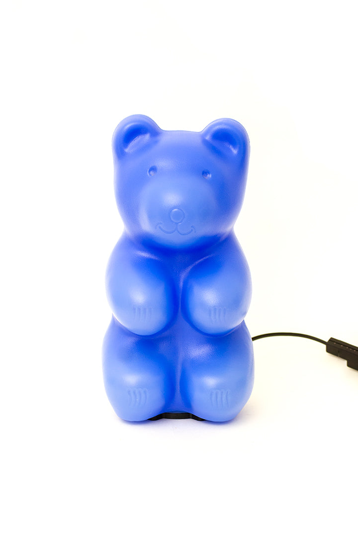 Blauwe gummy beer tafellamp/wandlamp Heico vintage jaren 70