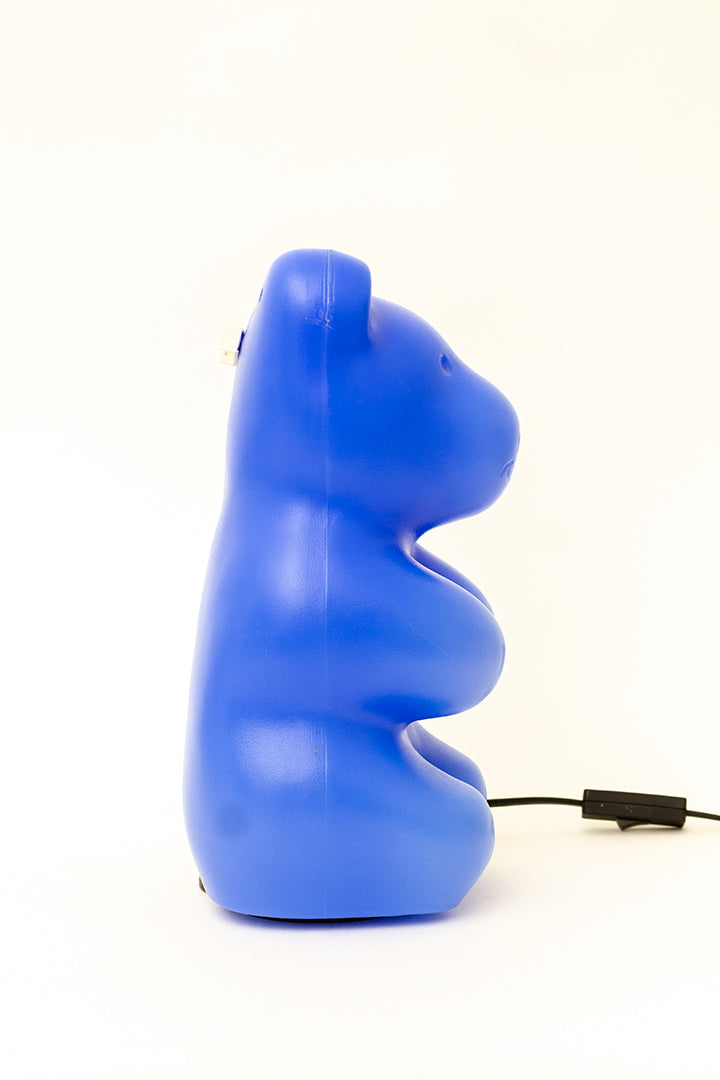 Blauwe gummy beer tafellamp/wandlamp Heico vintage jaren 70