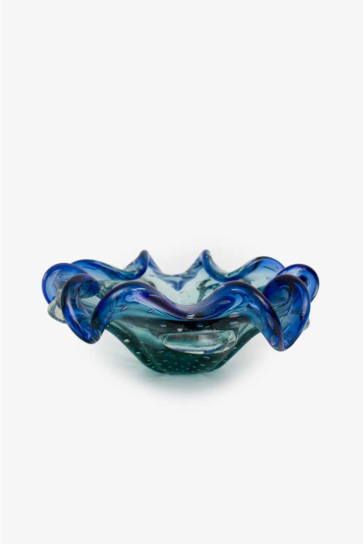 Blauwe murano bullicante schaal