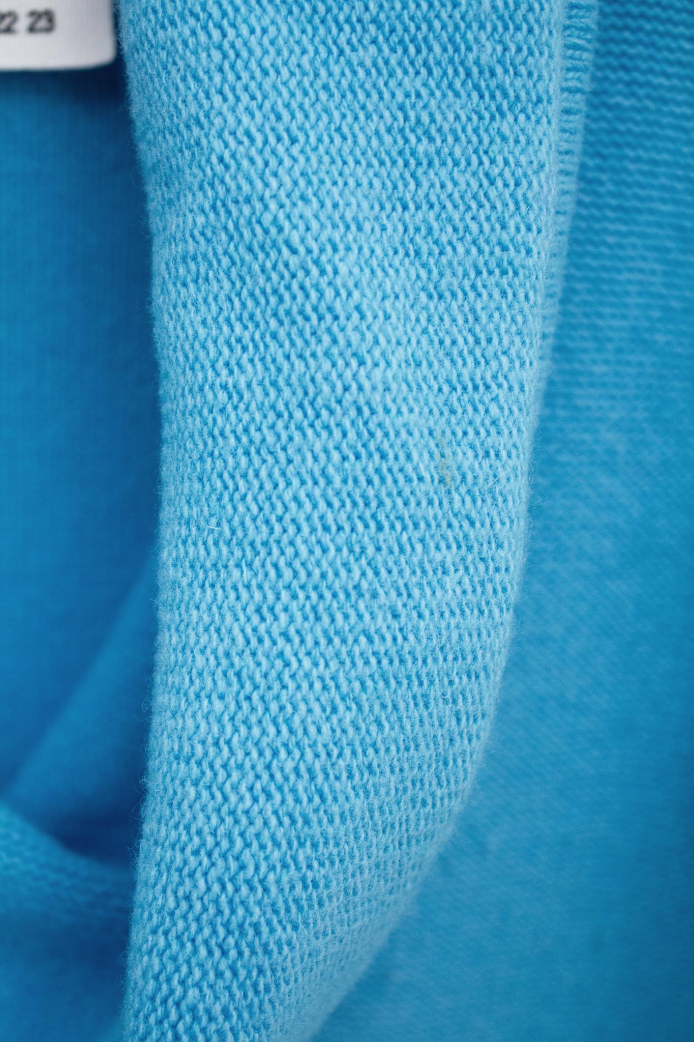 Blauw wol gebreide Margiela trui-jurk MM6 FW04