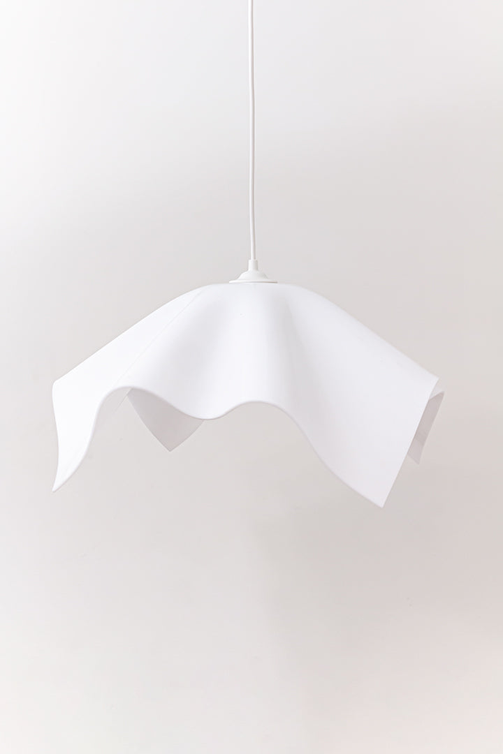 Bony Design hanglamp wit geplooid ‘papier’ vintage