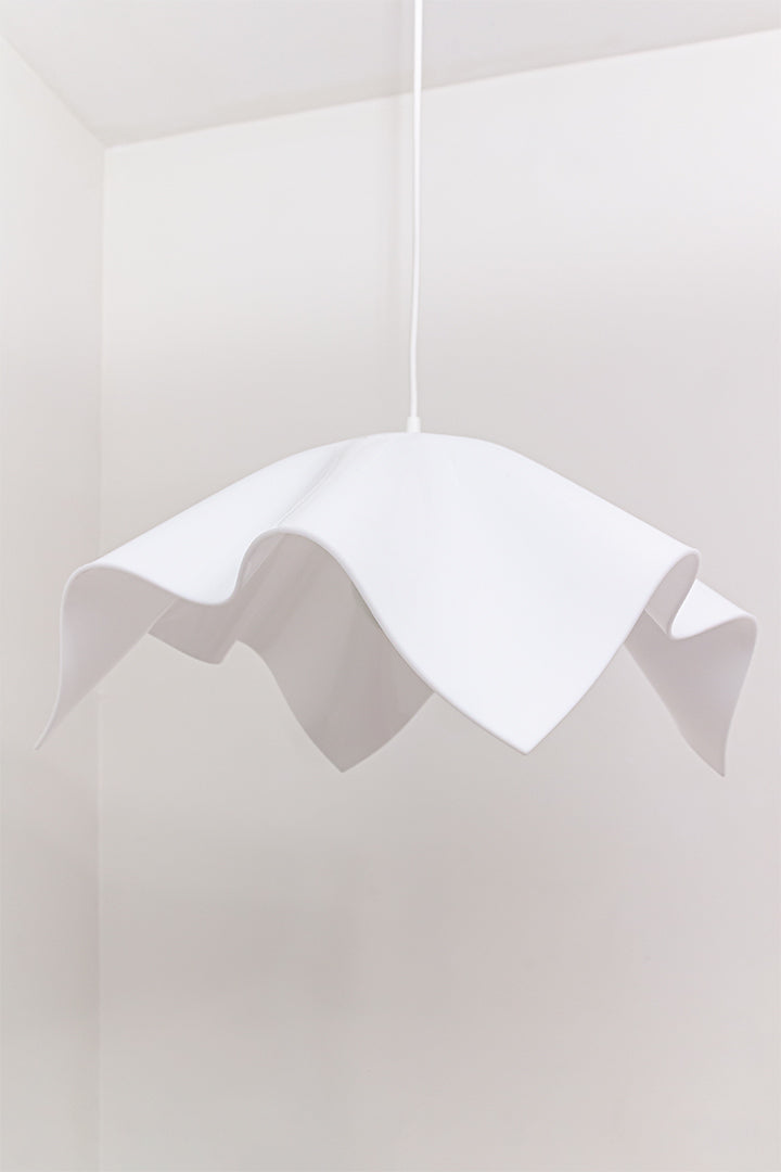 Bony Design hanglamp wit geplooid ‘papier’ vintage
