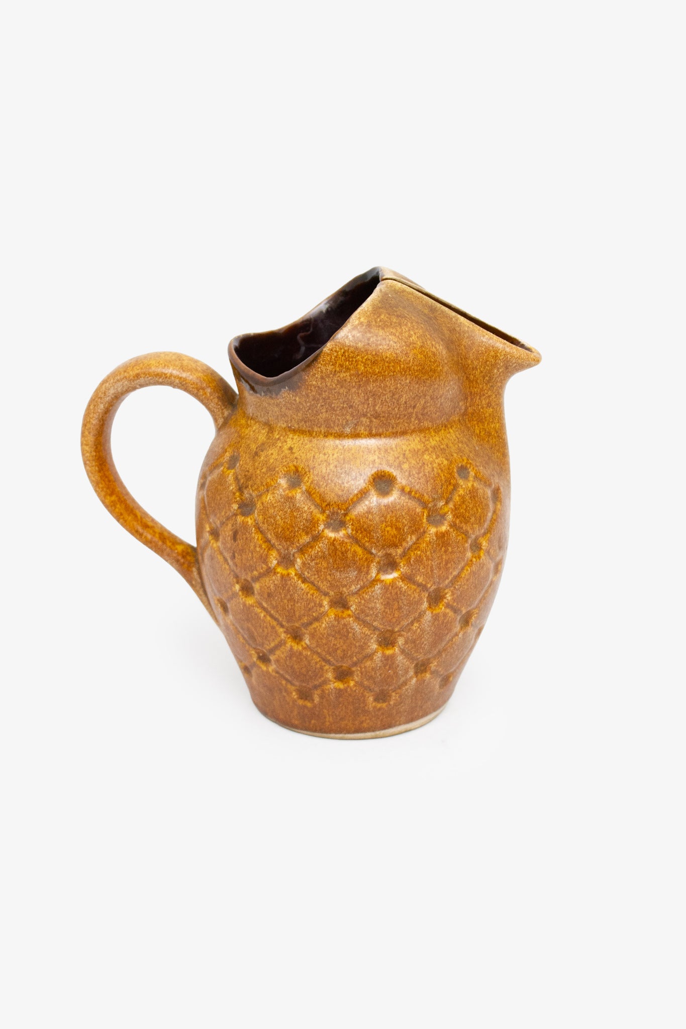 Vintage bruine keramieken ‘uil’ karaf Mireille 