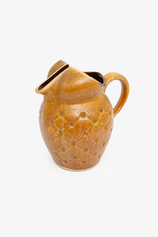 Vintage bruine keramieken ‘uil’ karaf Mireille 