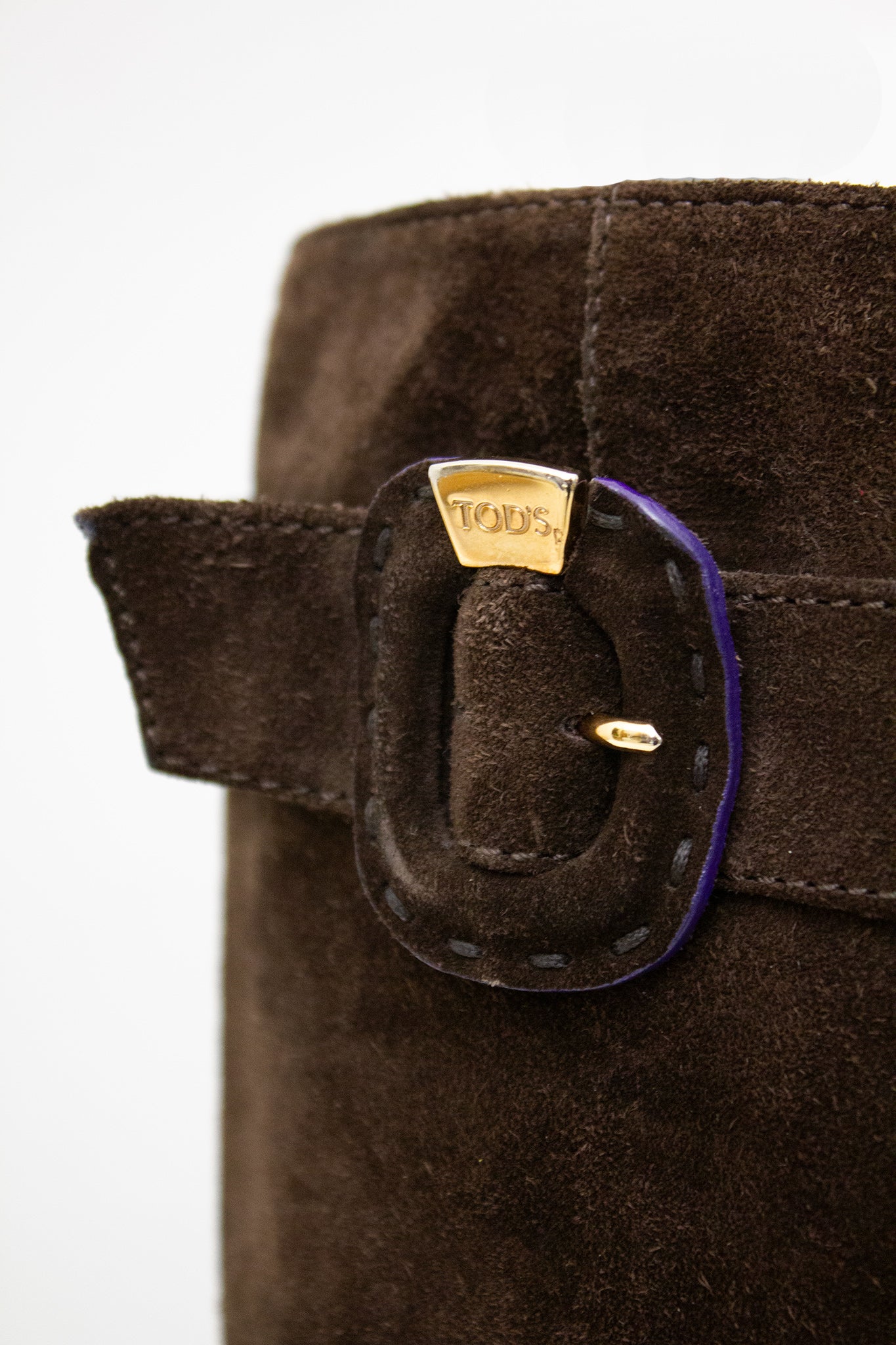 Bruine suède Tod’s kitten heel laarzen