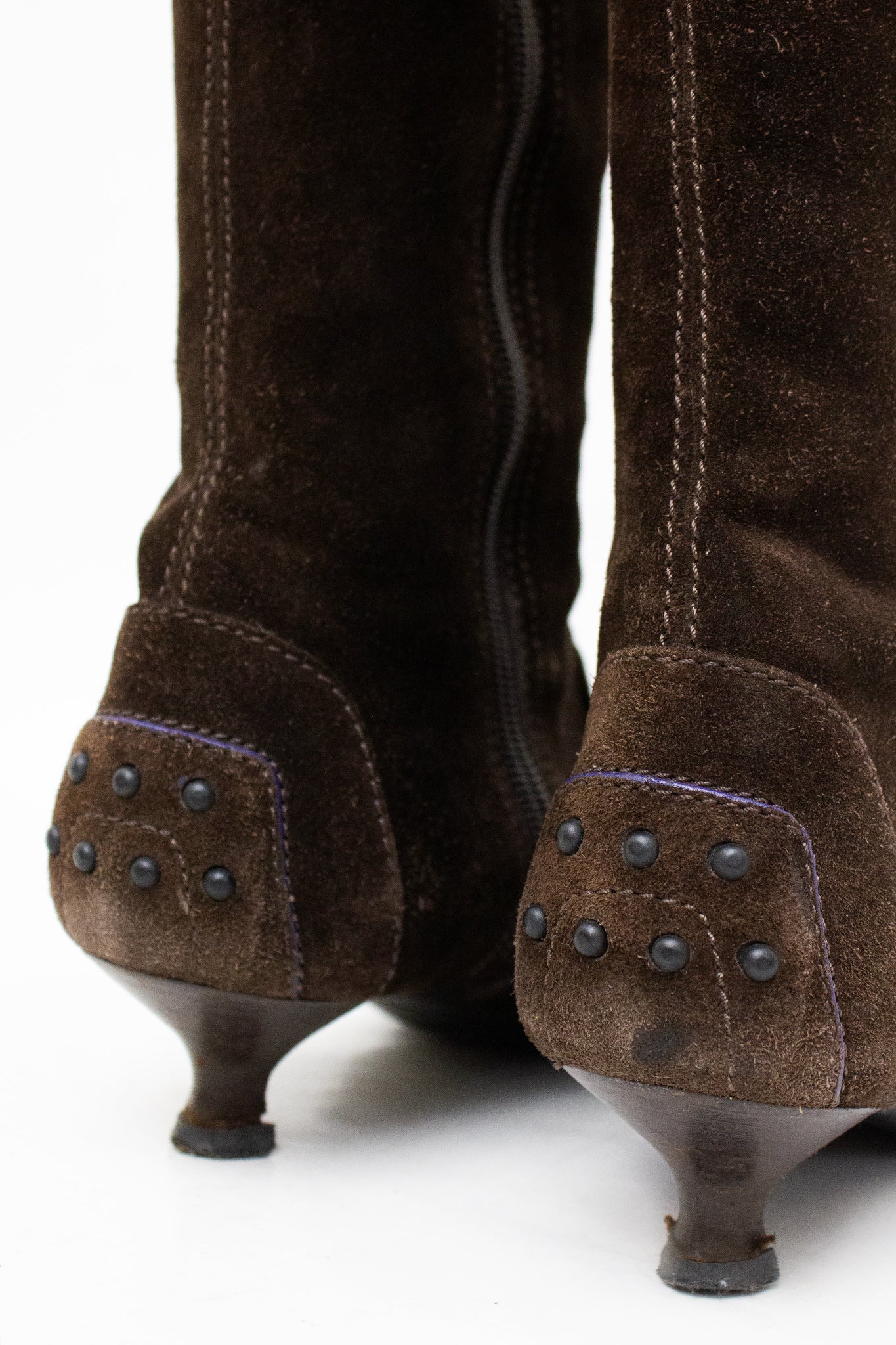 Bruine suède Tod’s kitten heel laarzen