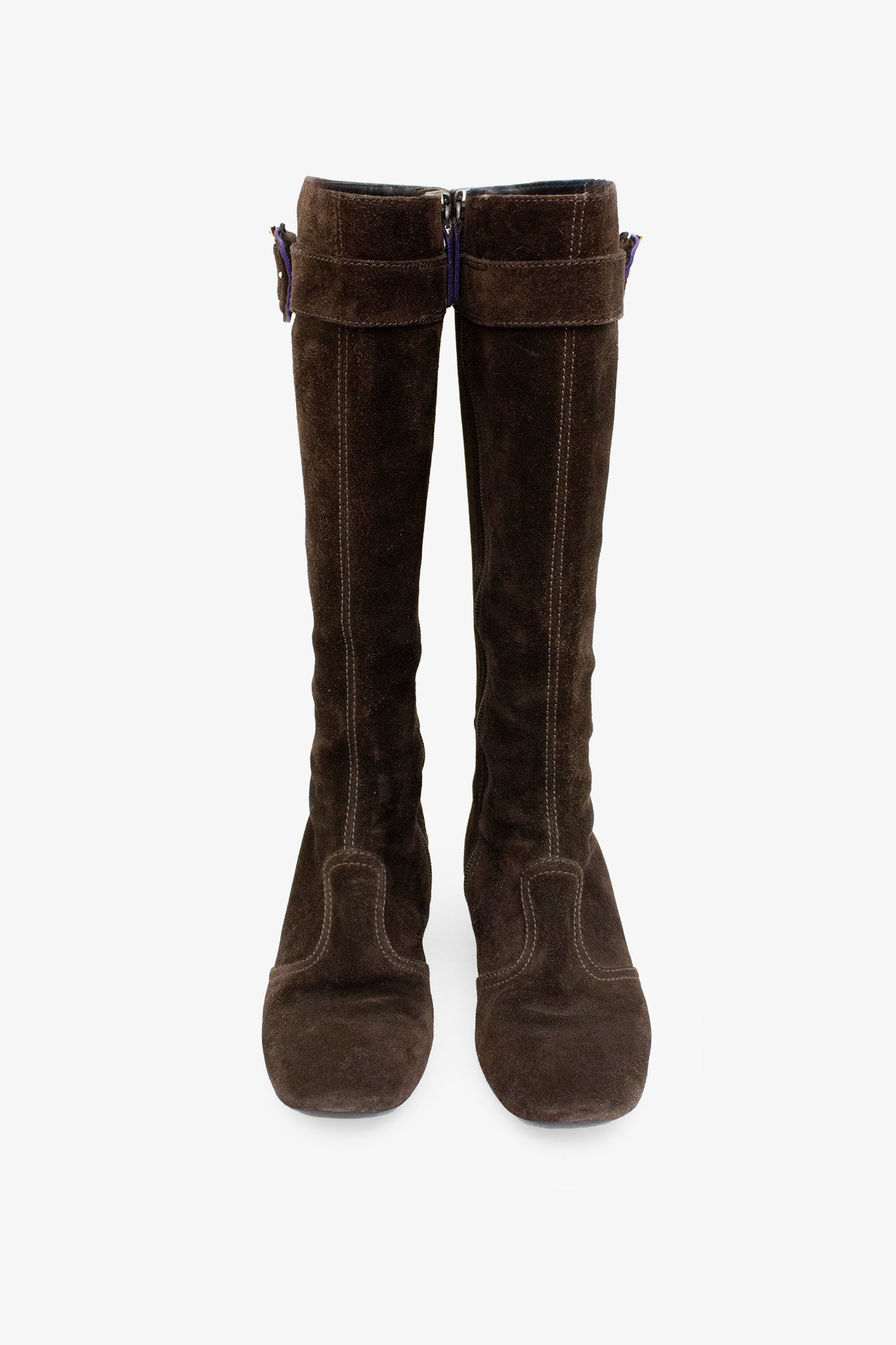 Bruine suède Tod’s kitten heel laarzen