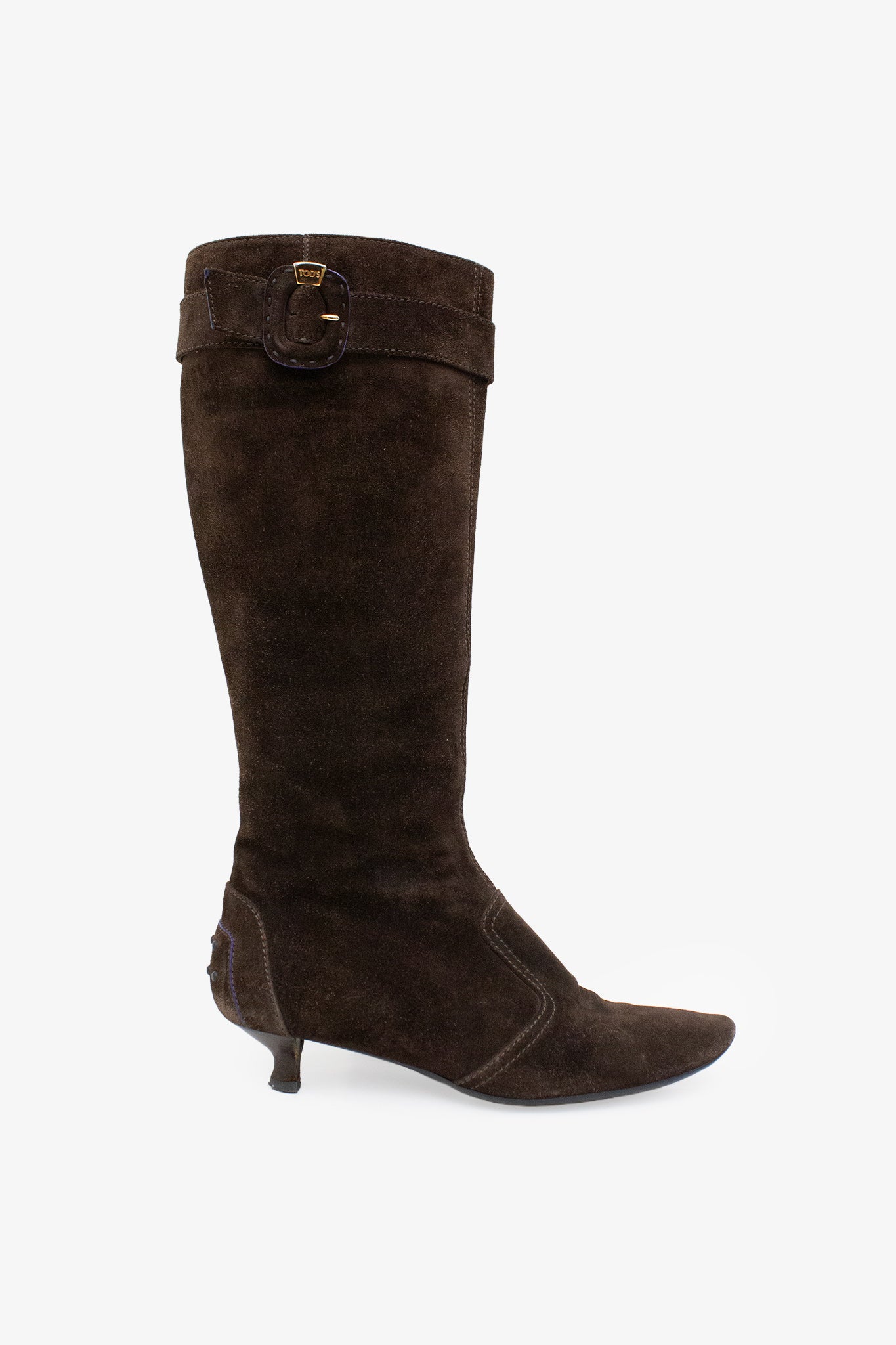 Bruine suède Tod’s kitten heel laarzen