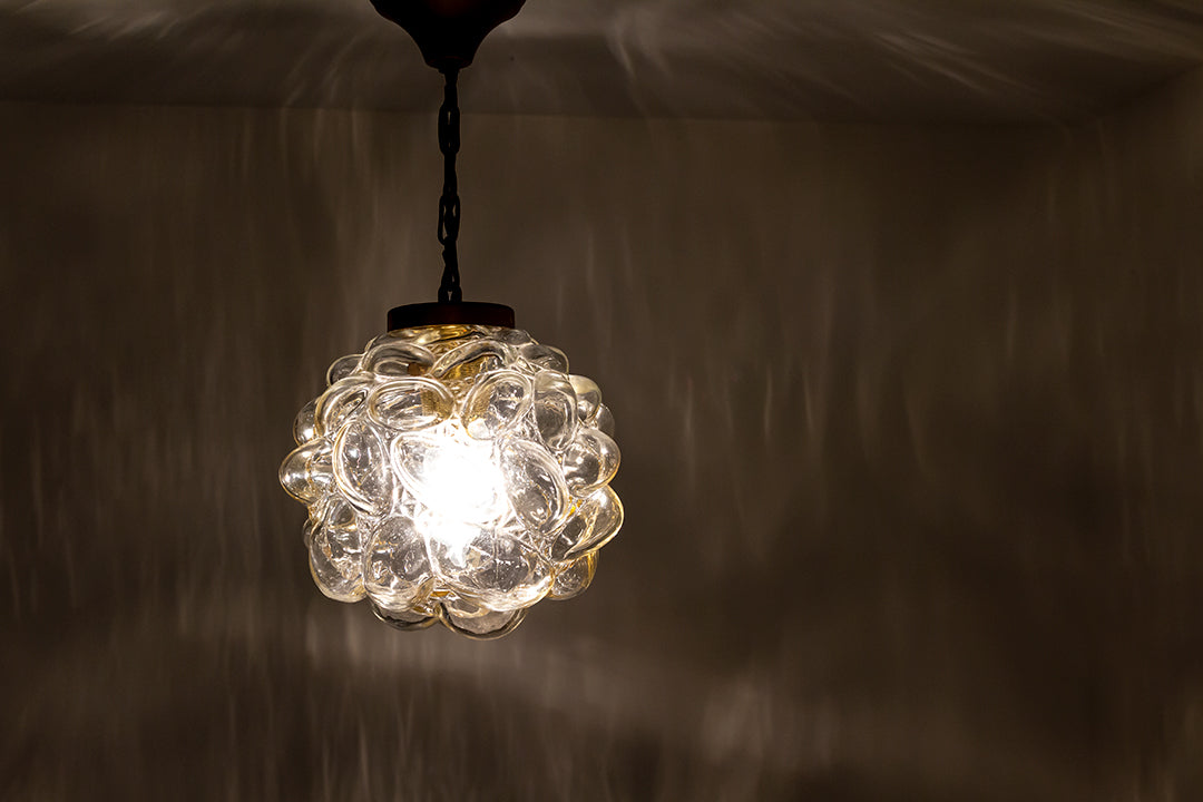 Bubbel hanglamp Helena Tynell & Heinrich Gantenbrink voor Glashutte Limburg jaren 60