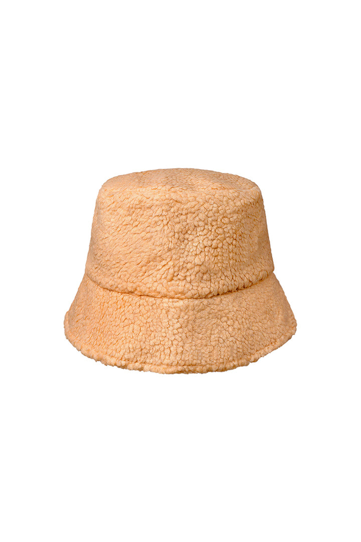 Bucket hat van zachte teddy stof