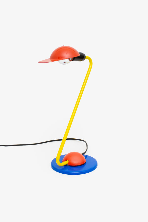 Jaren 80 Hema Memphis stijl bureaulamp met petje
