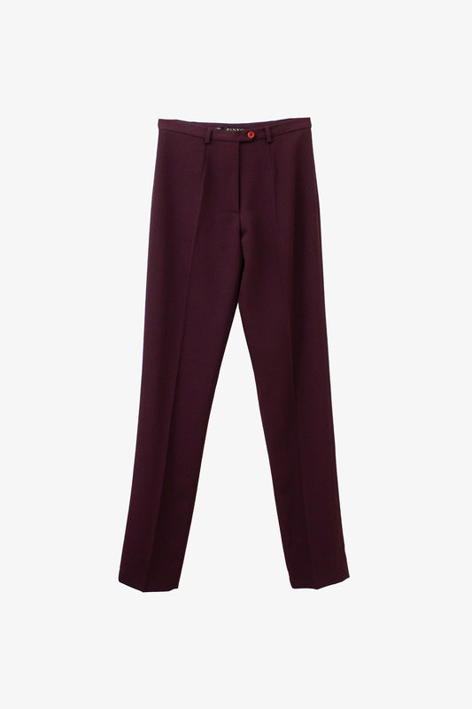 Wollen burgundy Pinko pantalon