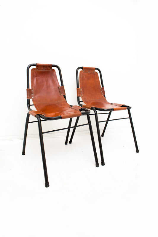 Set "Les Arcs" stoelen Charlotte Perriand jaren 60