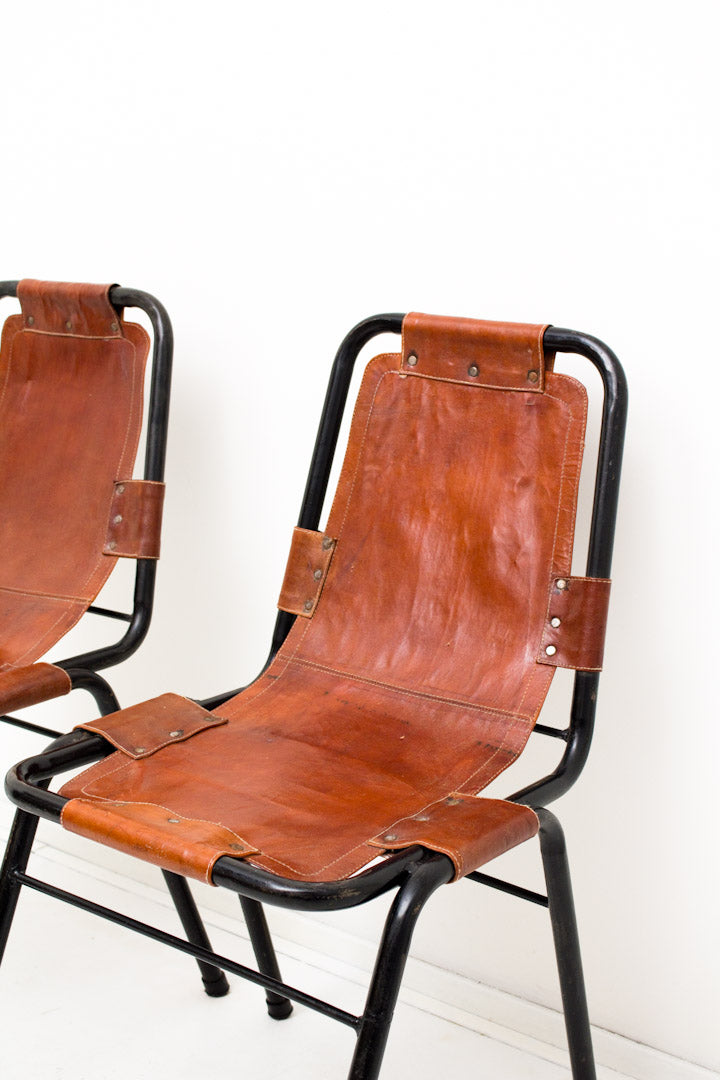 Set "Les Arcs" stoelen Charlotte Perriand jaren 60