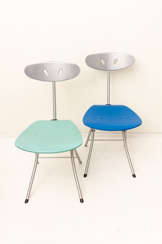 Chiaramonte & Marin x Bonaldo vintage Piu klapstoel in groen of blauw