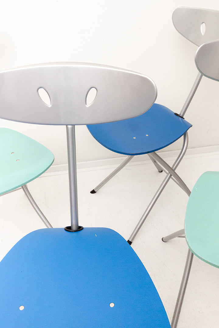 Chiaramonte & Marin x Bonaldo vintage Piu klapstoel in groen of blauw