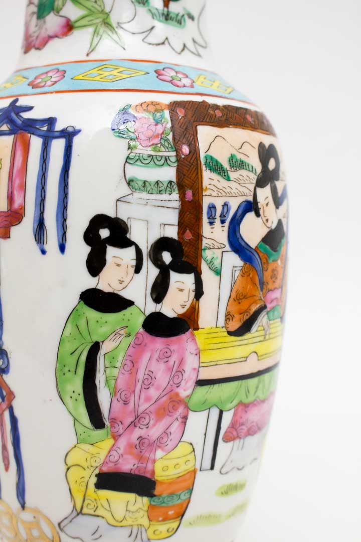 Chinese mid-century porseleinen vaas Famille Rose