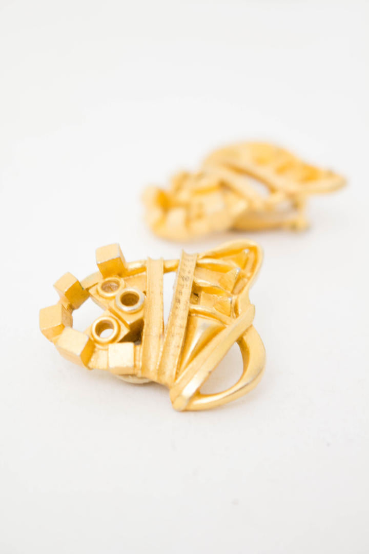 Christian Lacroix eighties clip-on oorbellen verguld