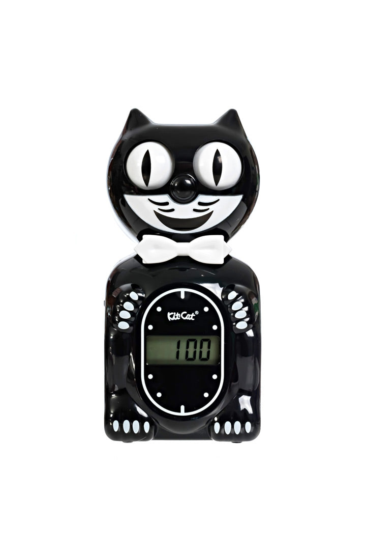 Solar Kit-Cat digitale alarmklok Classic Black