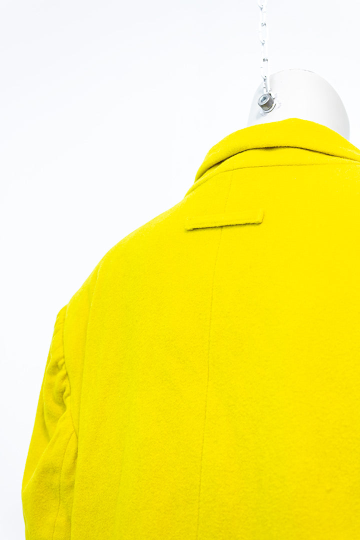 Colbert Jean Paul Gaultier Homme neon geel wol met dubbele rij knopen vintage