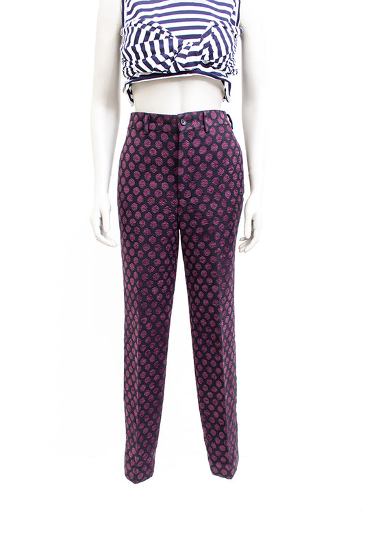 Comme des Garçons Homme Plus pantalon zwart met paarse stip 2007