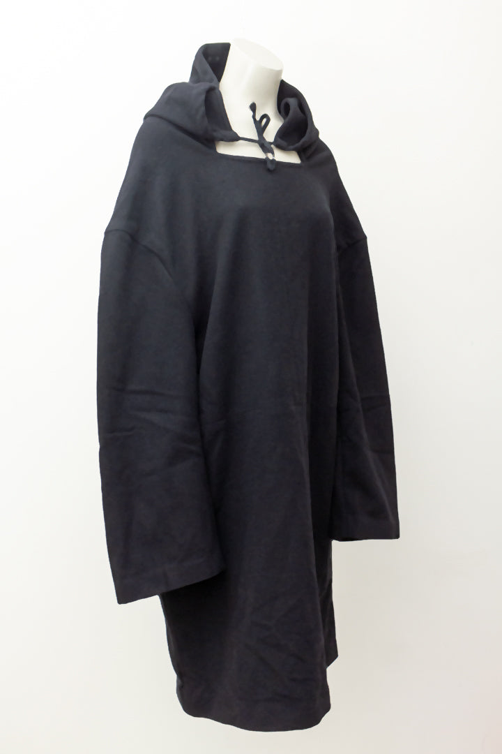 Comme des Garcons AD1996 zwarte wollen hooded cape