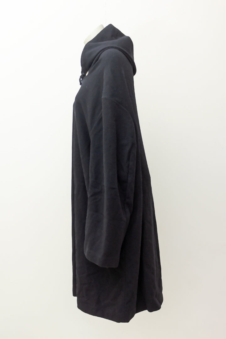 Comme des Garcons AD1996 zwarte wollen hooded cape