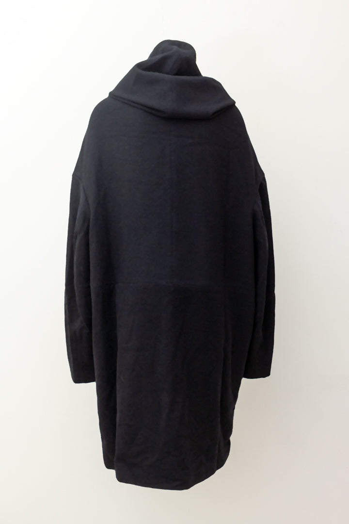 Comme des Garcons AD1996 zwarte wollen hooded cape