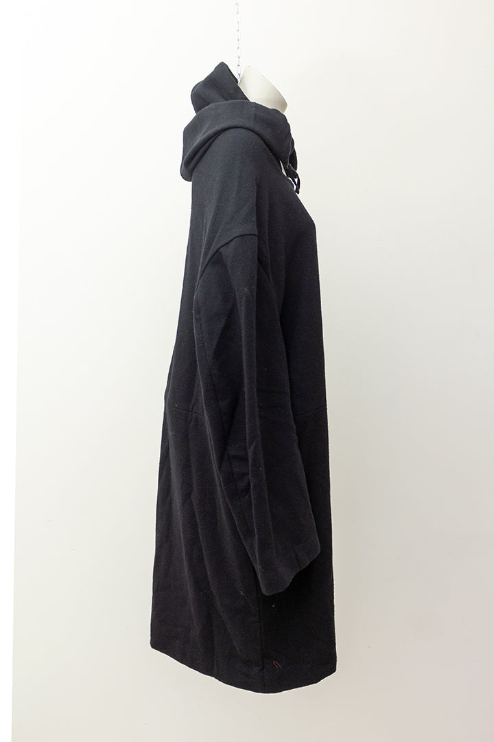 Comme des Garcons AD1996 zwarte wollen hooded cape