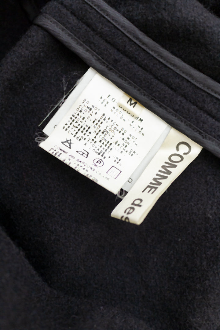 Comme des Garcons AD1996 zwarte wollen hooded cape