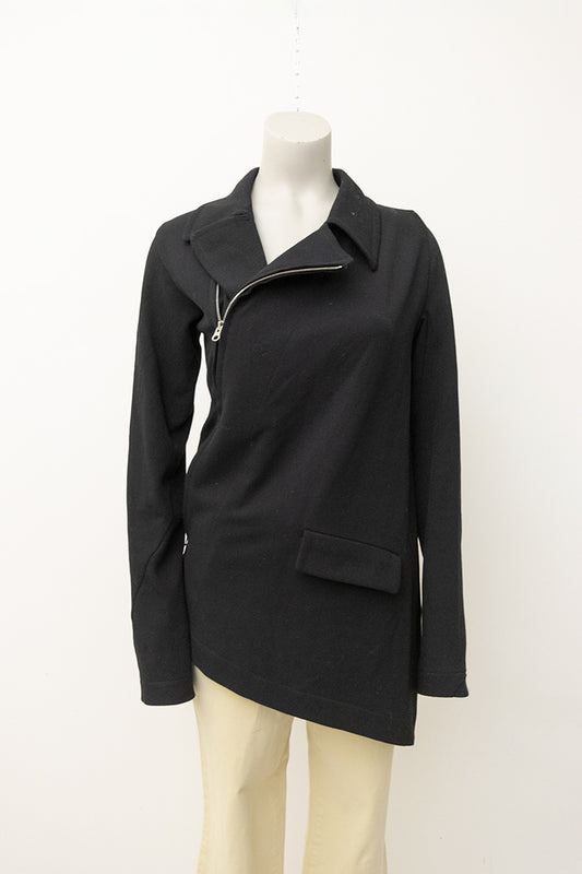 Comme des Garçons AD2002 zwarte asymmetrische jas