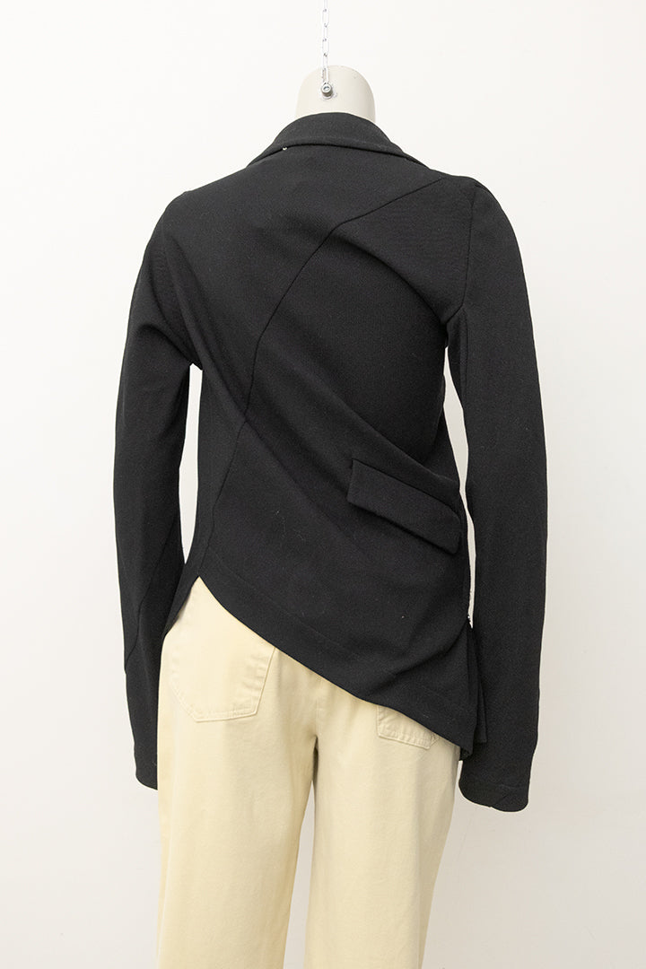 Comme des Garçons AD2002 zwarte asymmetrische jas