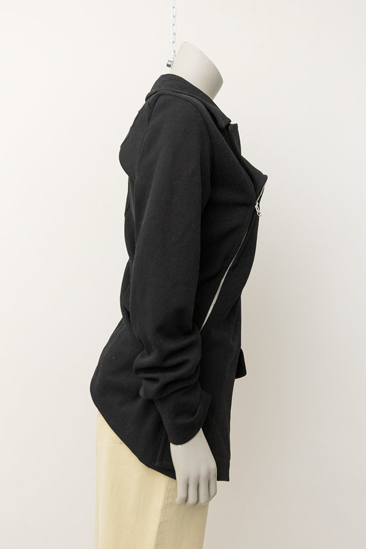Comme des Garçons AD2002 zwarte asymmetrische jas