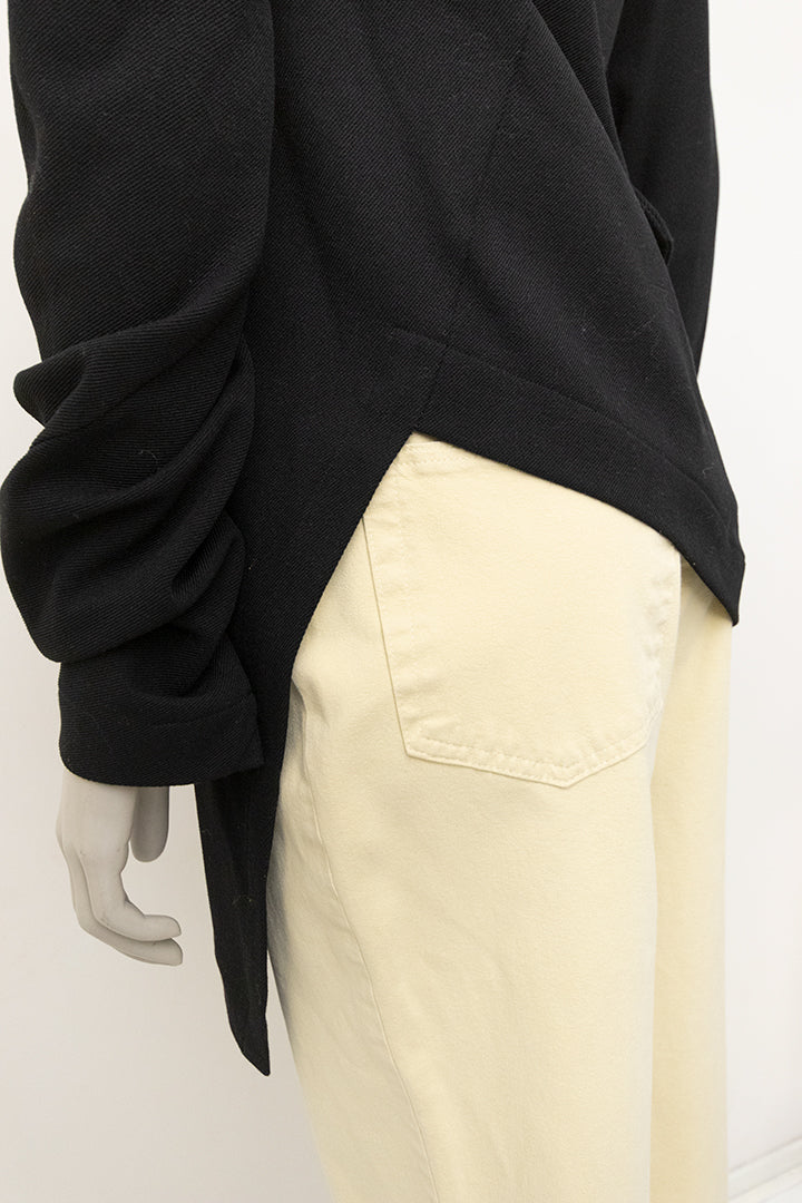 Comme des Garçons AD2002 zwarte asymmetrische jas
