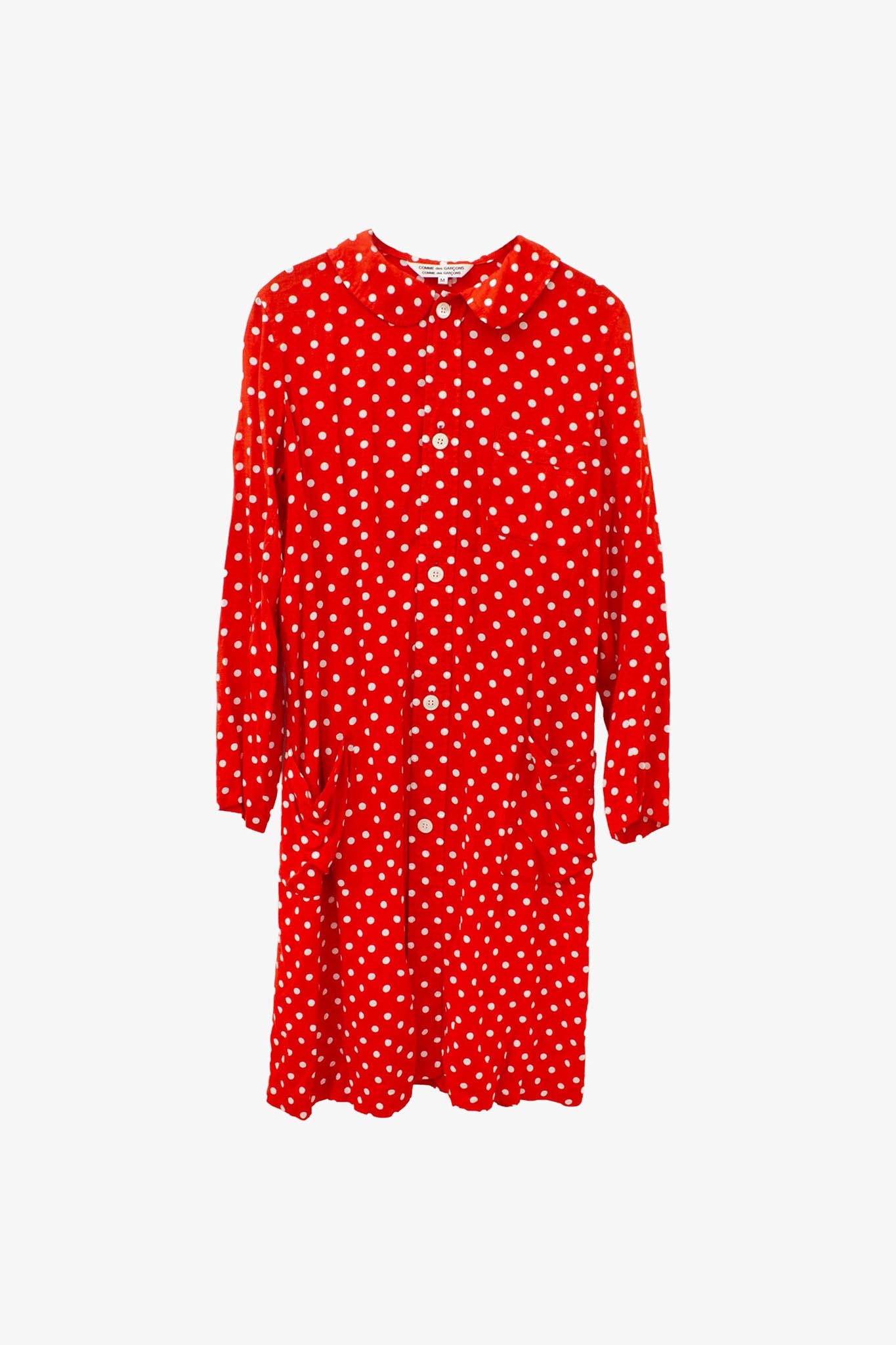 Comme des Garçons AD2013 rood met witte polkadots jurk