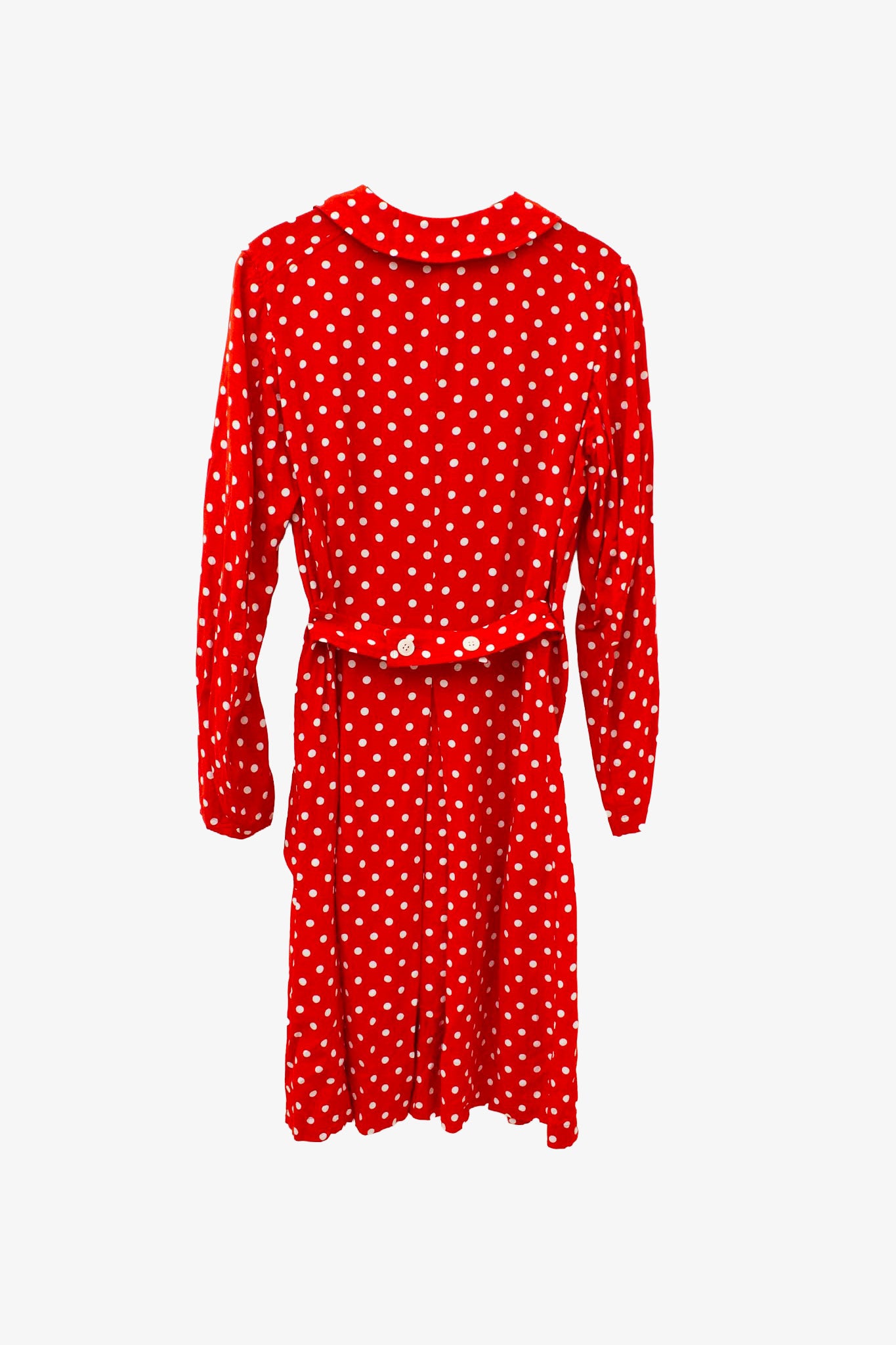 Comme des Garçons AD2013 rood met witte polkadots jurk