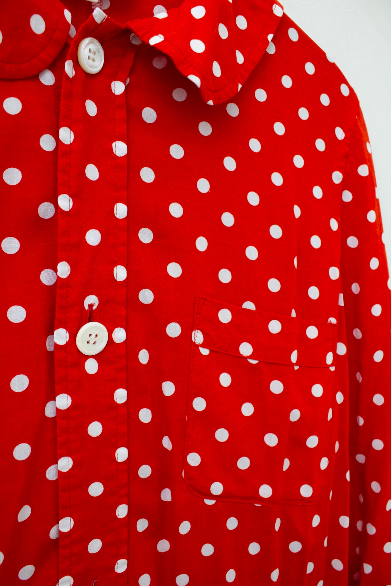 Comme des Garçons AD2013 rood met witte polkadots jurk