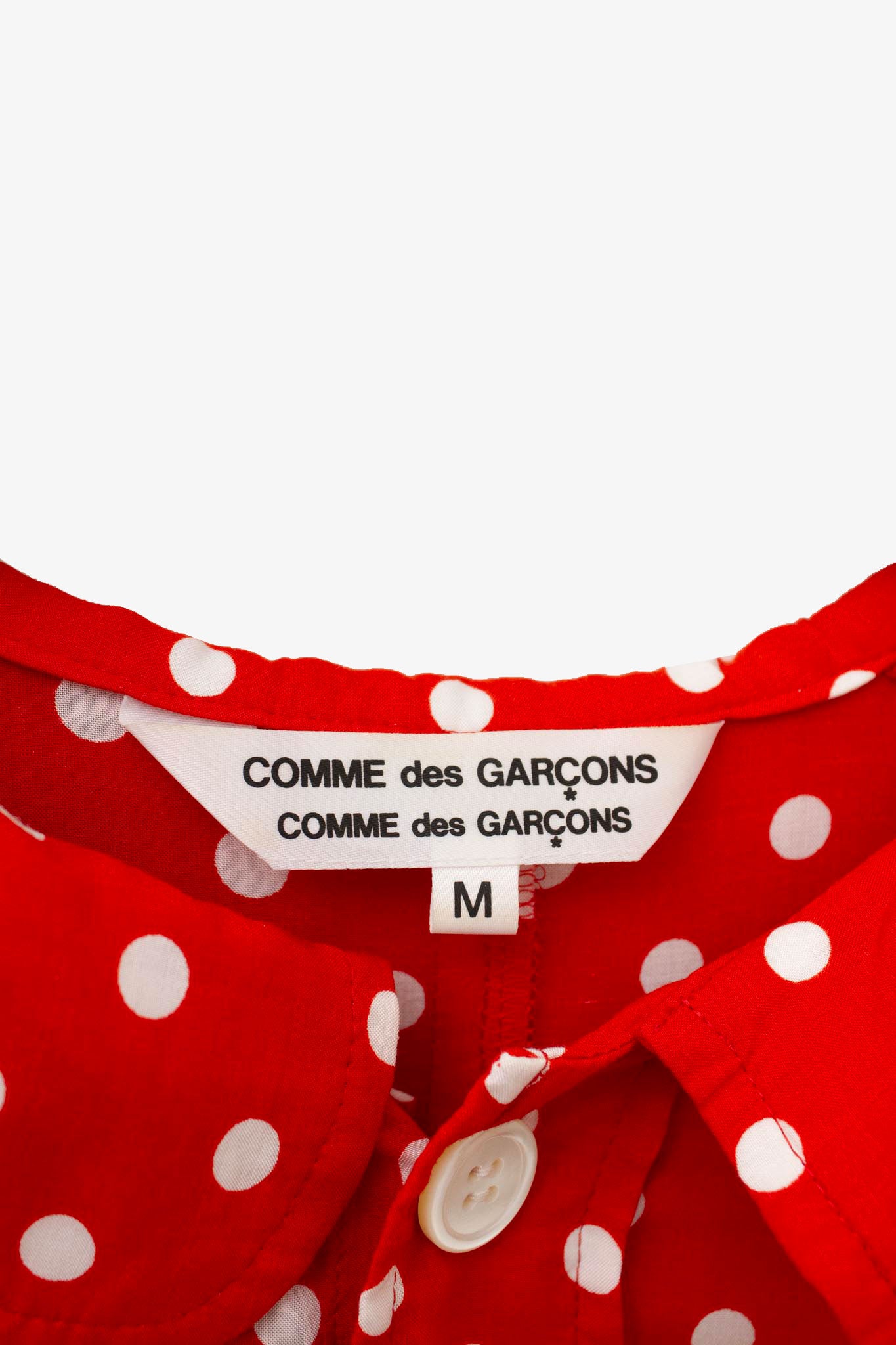 Comme des Garçons AD2013 rood met witte polkadots jurk