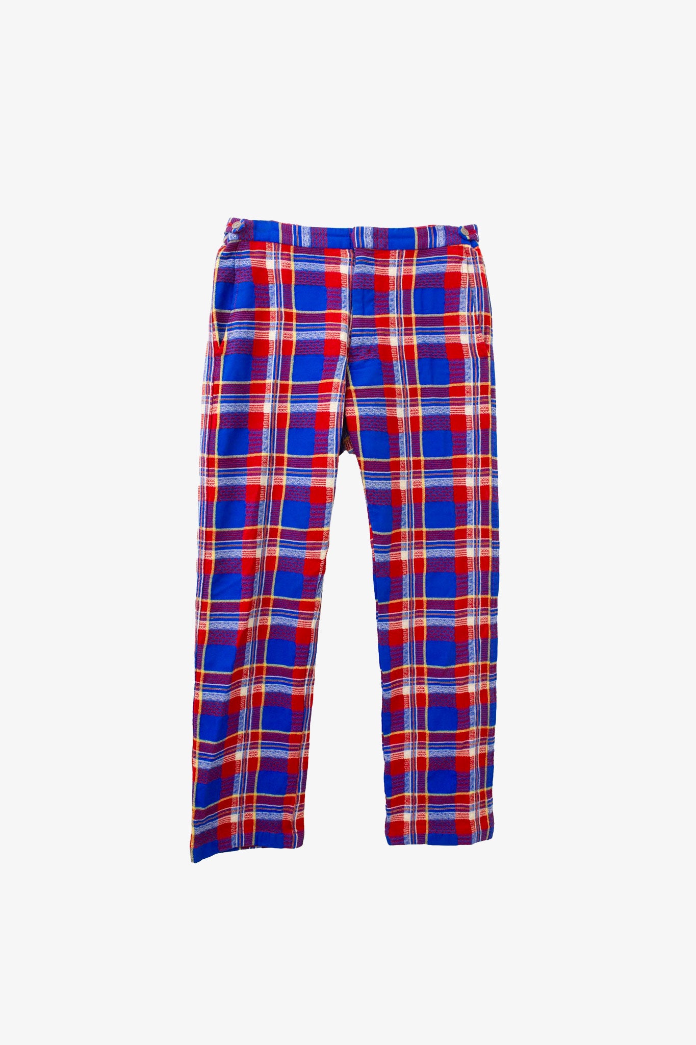 Comme des Garçons Homme Plus AD2000 geblokte broek wol met 3D structuren