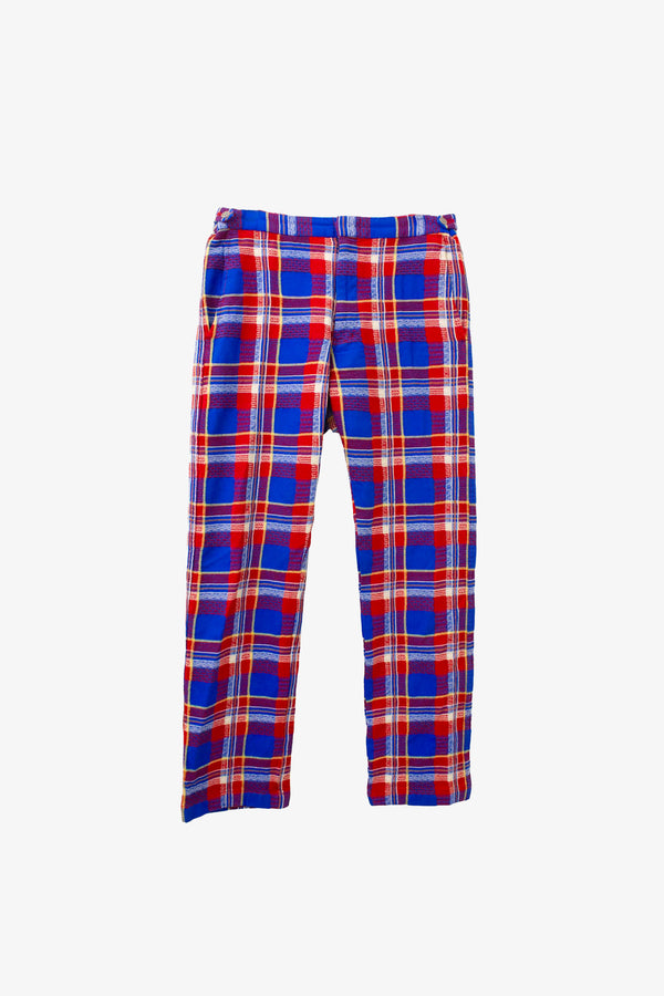 Comme des Garçons Homme Plus AD2000 geblokte broek wol met 3D structuren