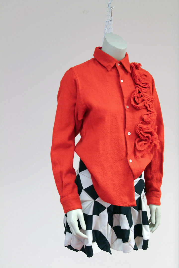 Junya Watanabe x Comme des garcons zwart/wit geblokte ballon rok