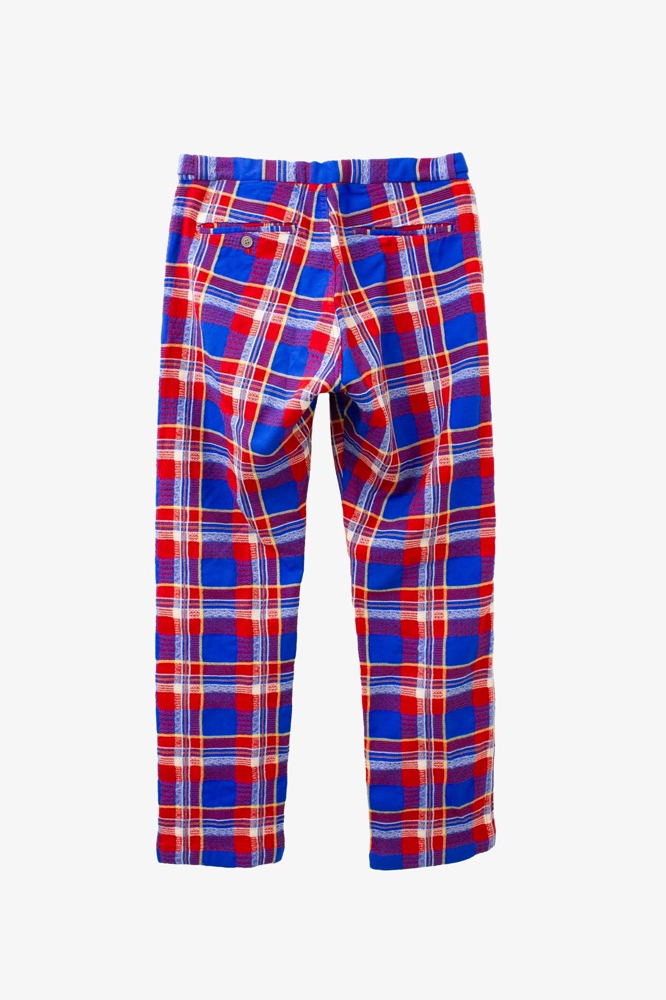 Comme des Garçons Homme Plus AD2000 geblokte broek wol met 3D structuren