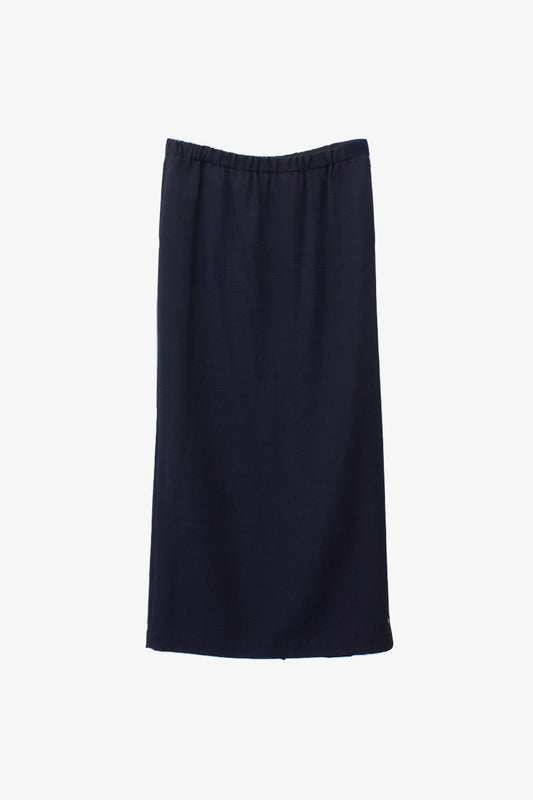 Comme des Garçons donkerblauwe deels wollen maxi rok