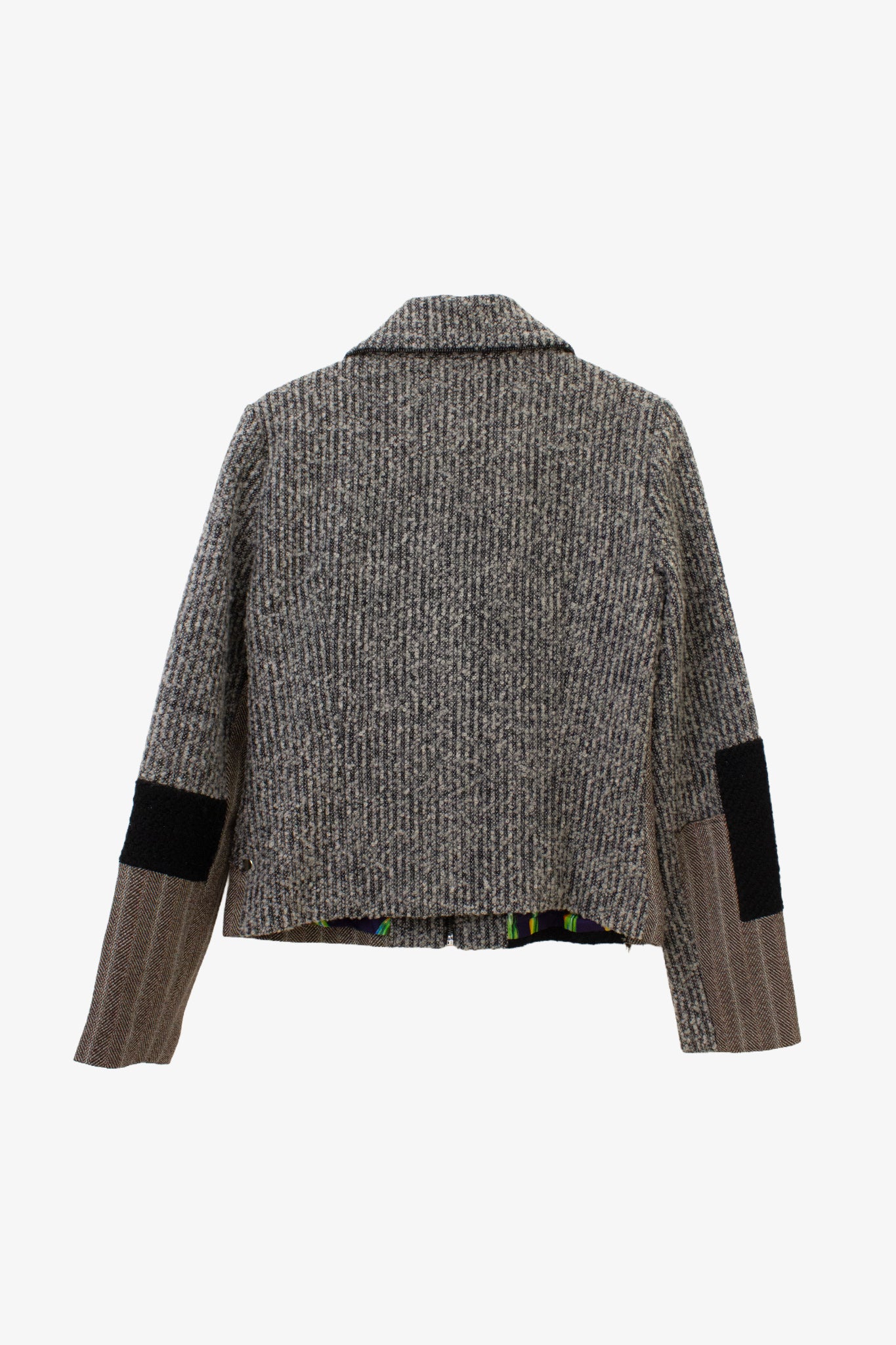 Grijs wollen patchwork Custo Barcelona jasje 