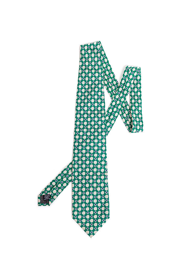 Vintage stropdas groen zijde Yves Saint Laurent